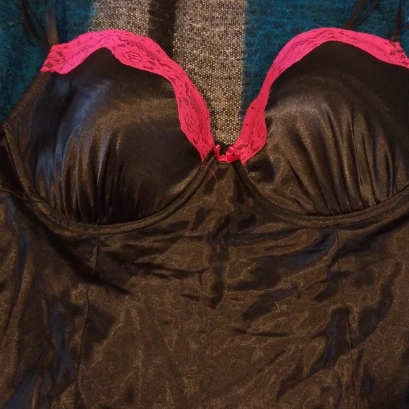 Intimates & Sleepwear Nwt Black Baby Doll Slip With Matching Thong